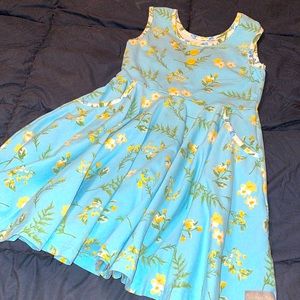 Blue Floral Eleanor Rose Dress - size 7